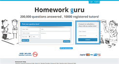 Desktop Screenshot of homeworkguru.com